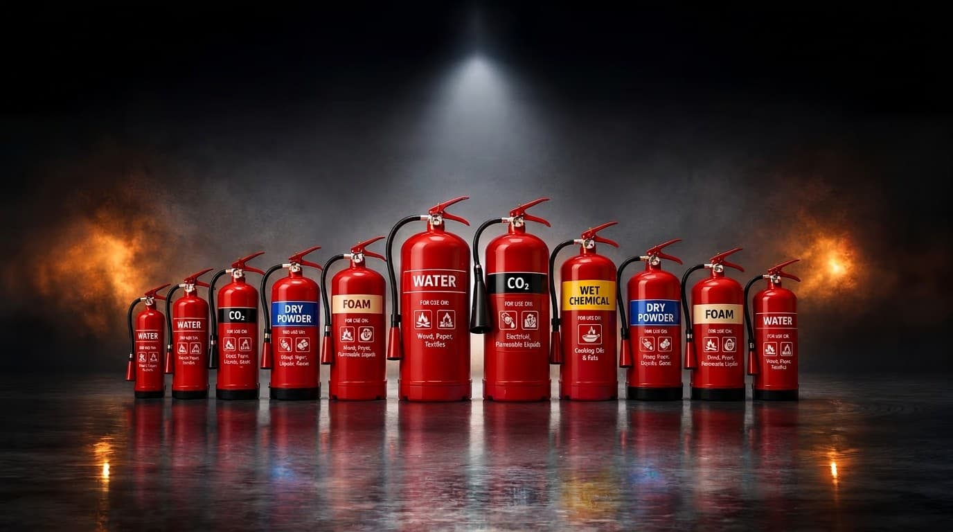 Portable Fire Extinguishers ABC Dry Powder and CO2
